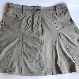 ExOfficio Olive Green Aline Travel Skirt w/Attached Shorts Womens Size 6